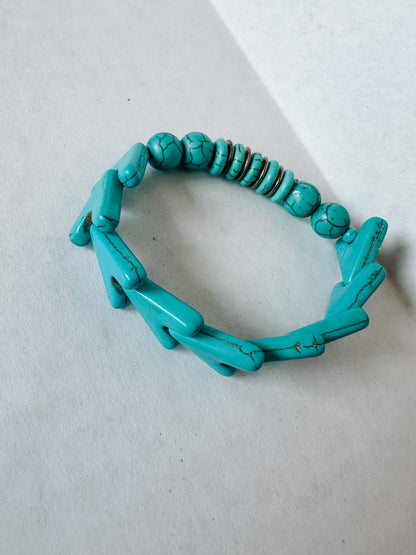 Beaded Turquoise Stretch Bracelets