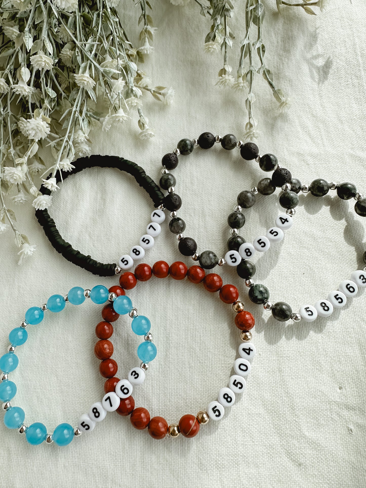 Handmade Zipcode Beaded Bracelet