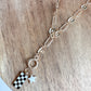 Checker Star Charm Necklace