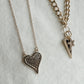 Black Studded Heart Necklace