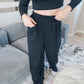 Black Crop Lounge Set