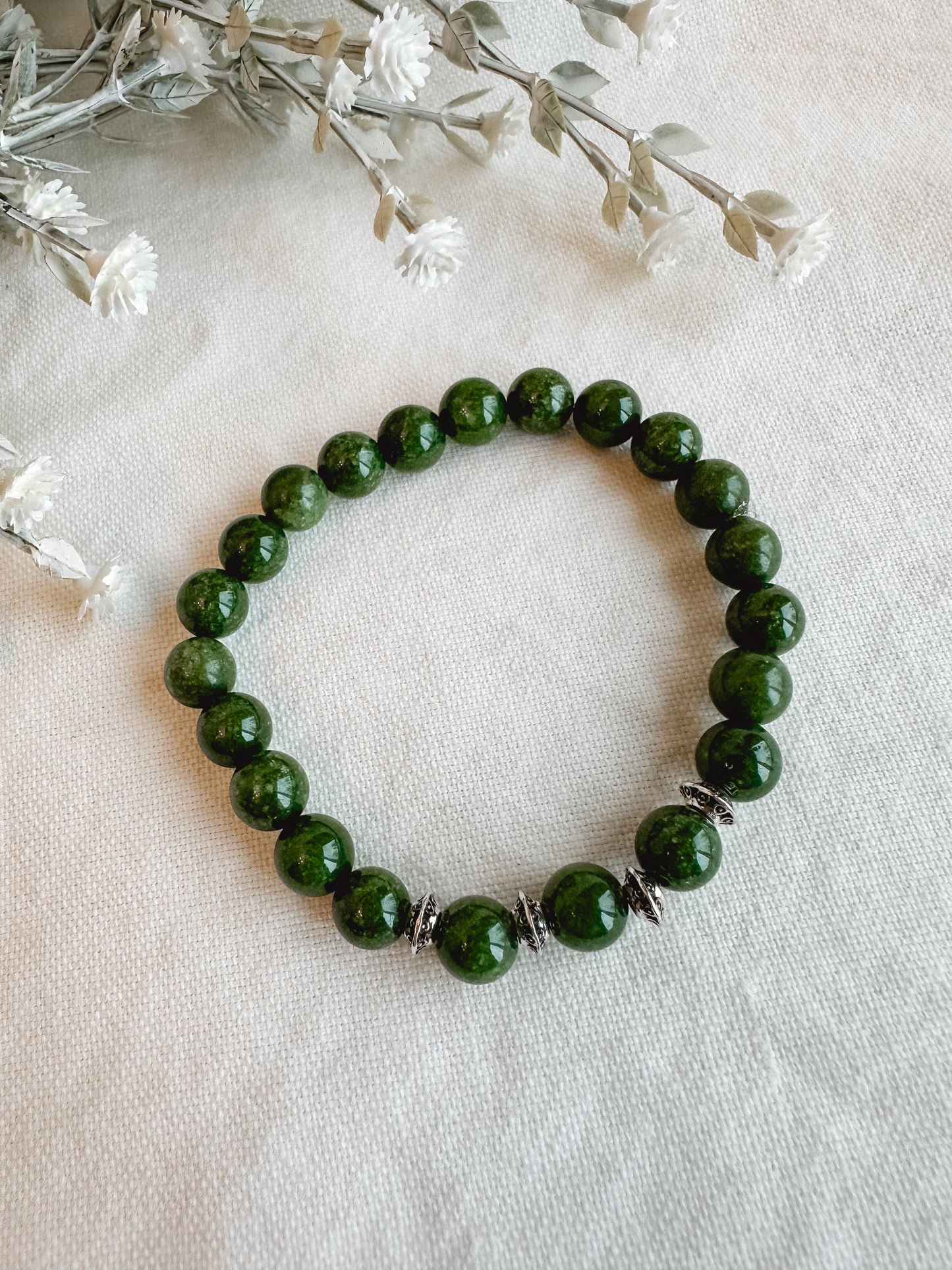 Jade Green Stretch Bracelet