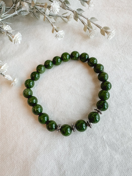 Jade Green Stretch Bracelet