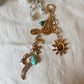 Sunset Cowgirl Charm Keychain