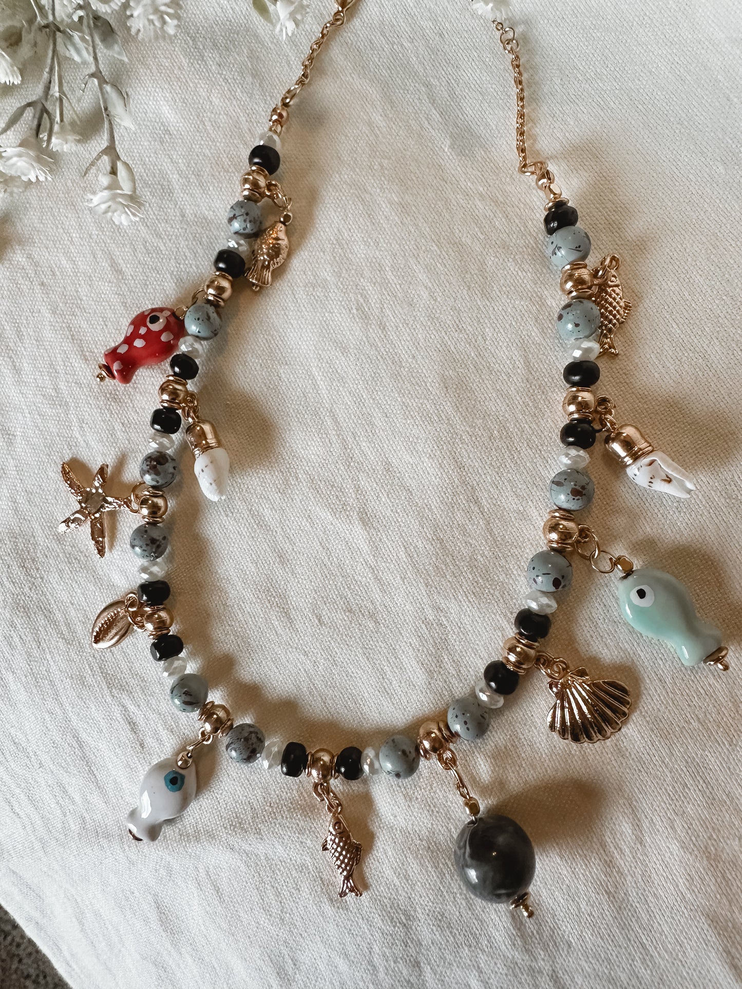 Beaded Charm Necklace