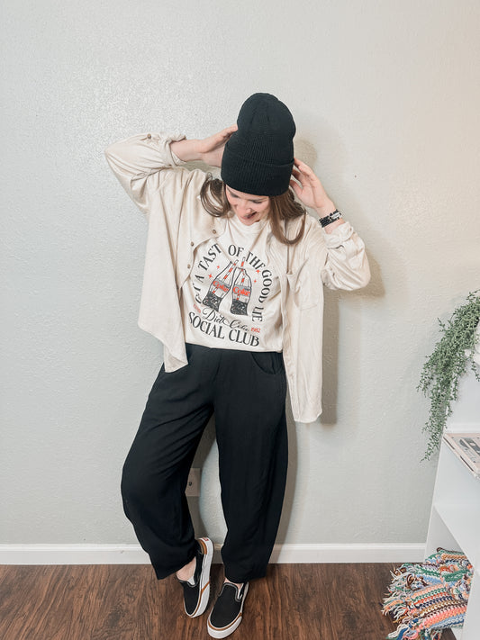 Essential Barrel Linen Pants