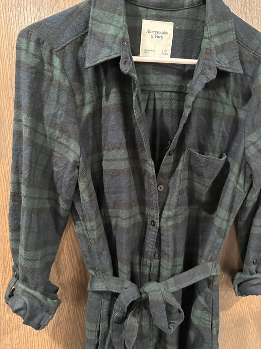 Abercrombie Flannel Dress - Small