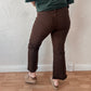 High Rise Dark Brown Jeans