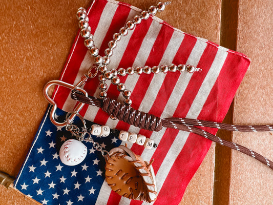 Go Team Baseball Bag Charm