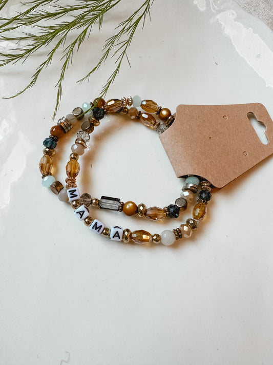 Vintage Blue Mama Bracelet Set