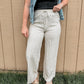 Oatmeal Stripe Linen Pants