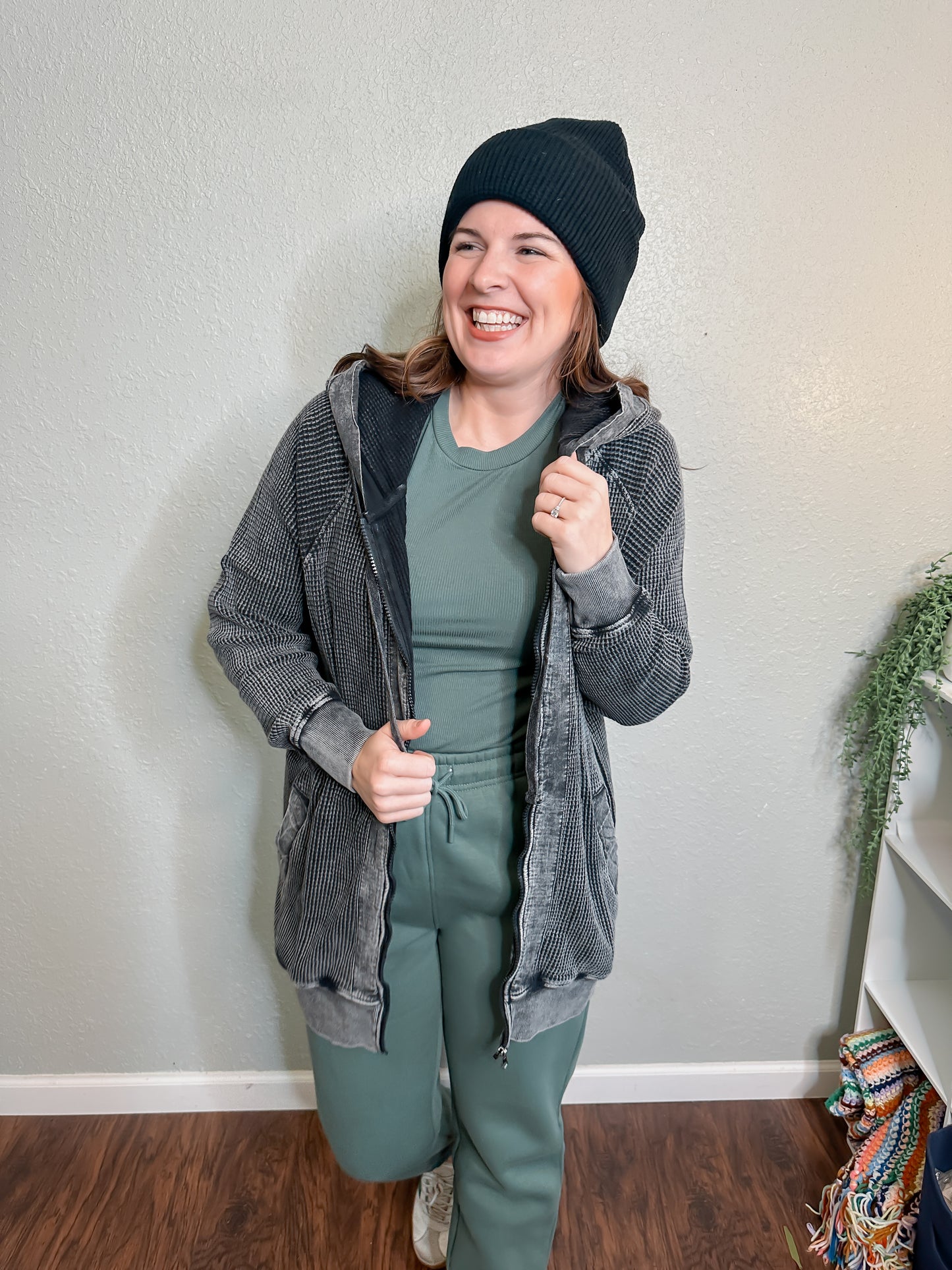 Waffle Mineral Washed Jacket