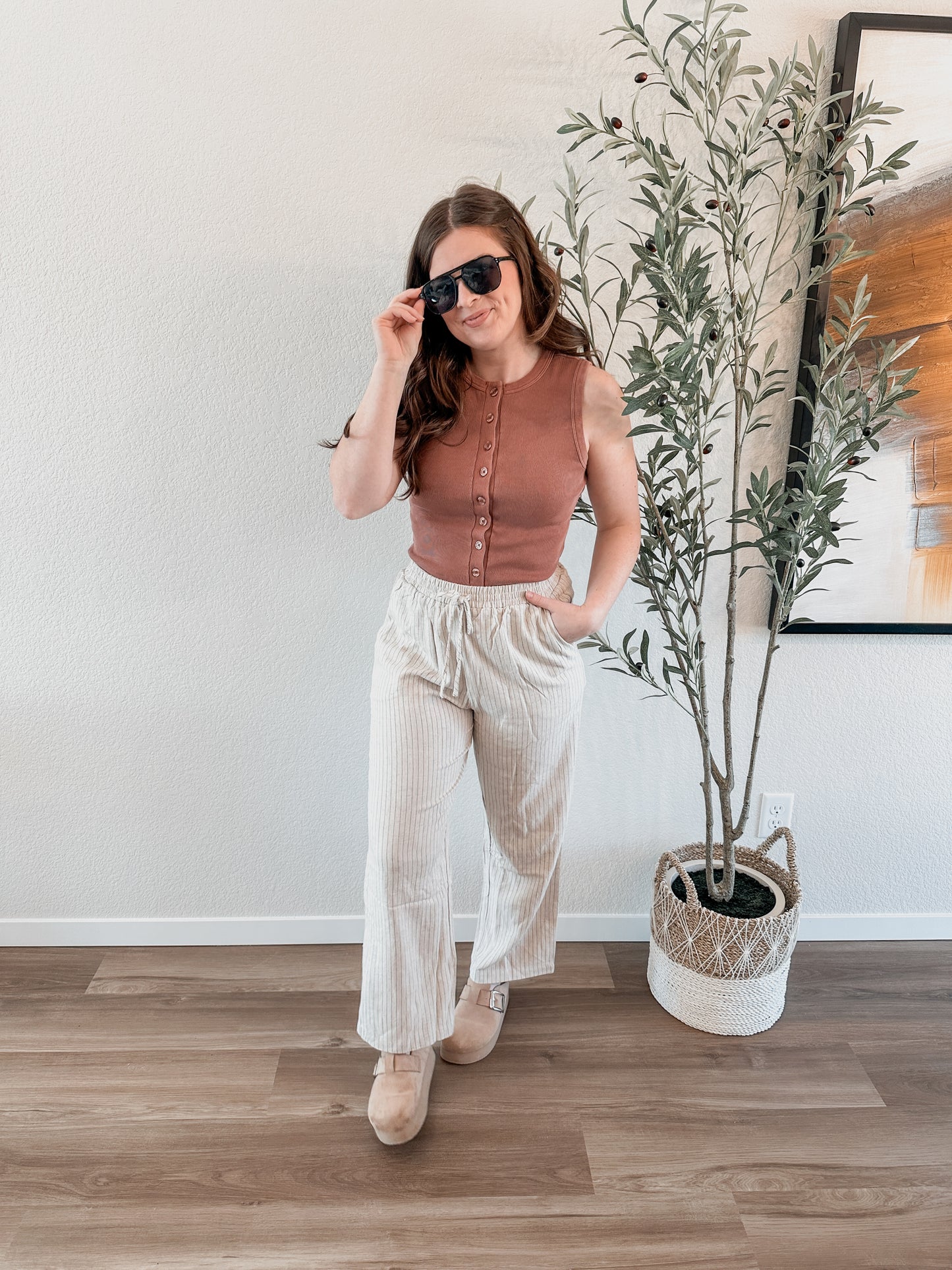 Terracotta Button Tank