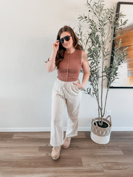 Terracotta Button Tank