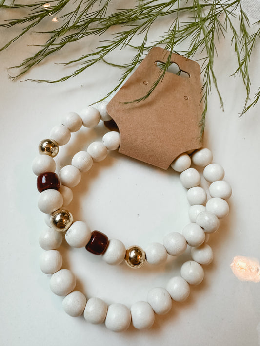 Brown Natural Bracelet Set