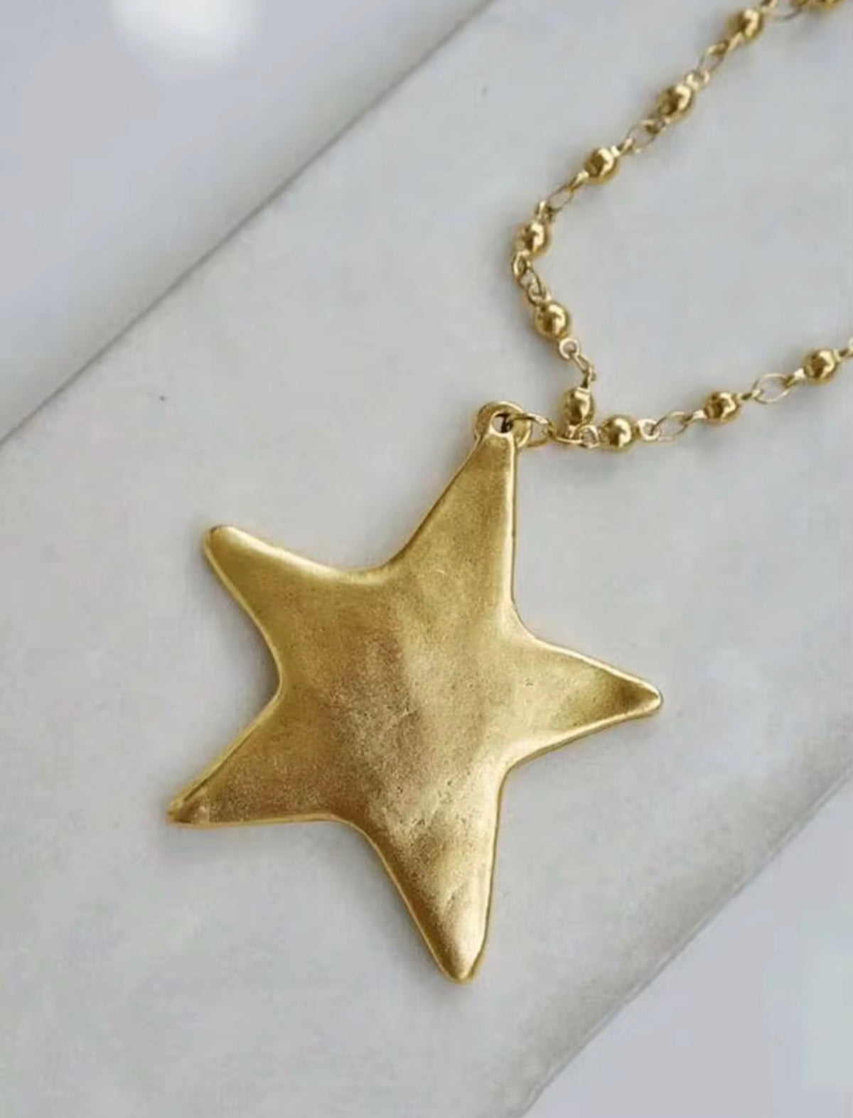Vintage Gold Star Necklace