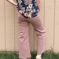 The Annie Wide Leg Jeans -  Dried Rose