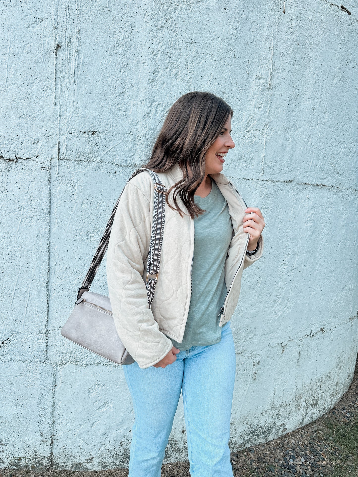 Cream Zip Jacket