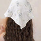 White Floral Hair Scarf