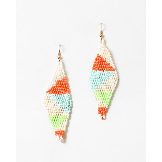 Colorblock Beaded Earrings