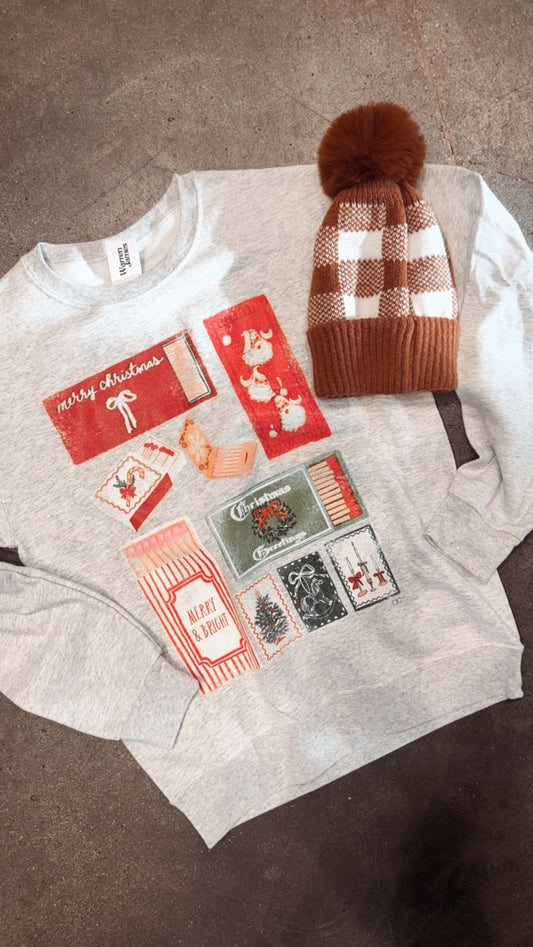 Checkered Pom Beanie