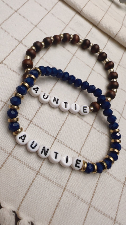 Navy Auntie Bracelet