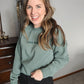 Dog Mom Embroidered Crewneck