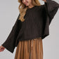 Brown Oversized Knit Boho Sweater