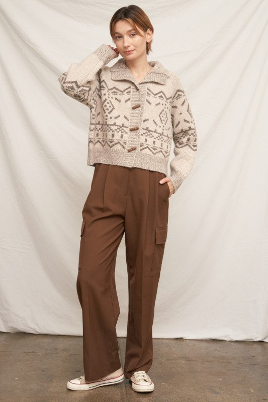 Fair Isle Toggle Sweater - PREORDER