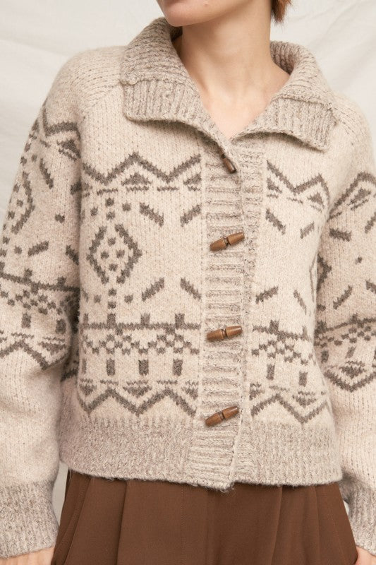 Fair Isle Toggle Sweater - PREORDER
