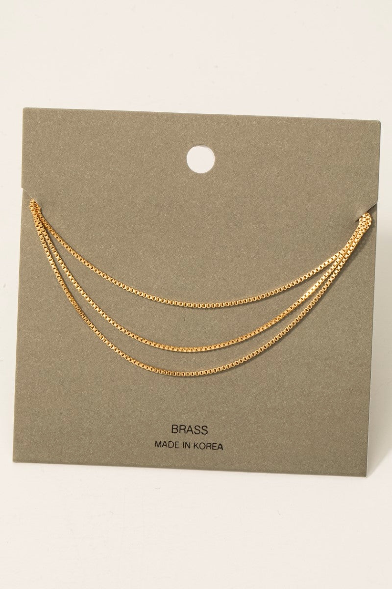 Layered Box Chain Necklace