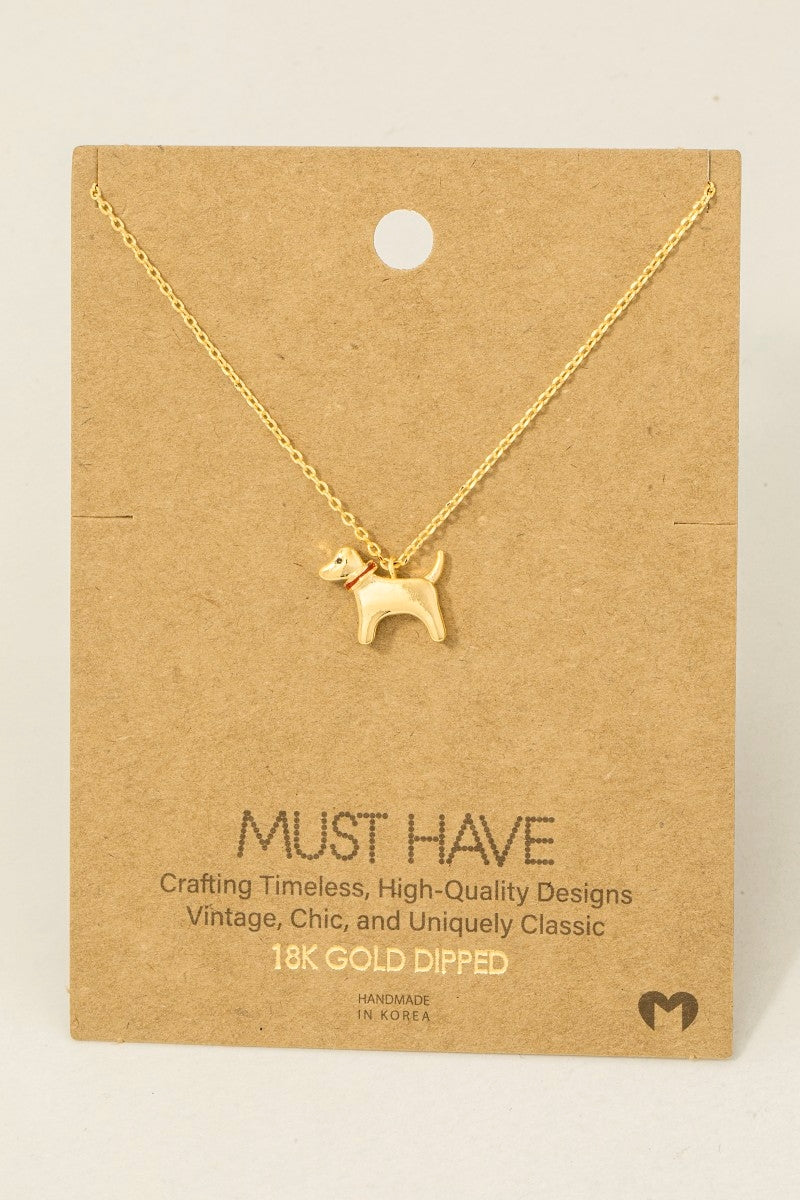 Gold Dipped Dog Necklace