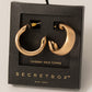 Brushed Gold Wide Hoops