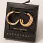 Beveled Wide Gold Hoops