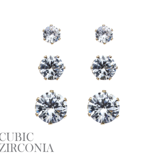 CZ Stud Set