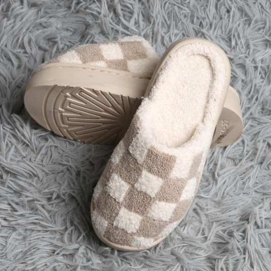 Platform Checkered Slipper