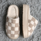 Platform Checkered Slipper