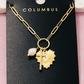 Gold Dipped Pave Cross Charm Necklace
