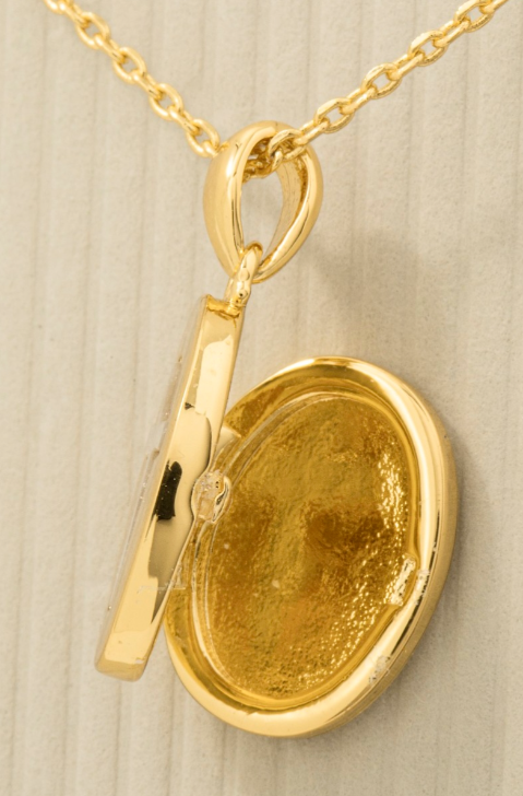 Gold Dipped Locket Cross Necklace