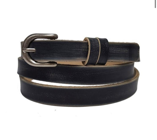 Skinny Vegan Leather Belt