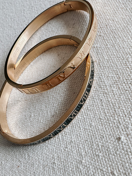 Roman Numerals Bangle Bracelet